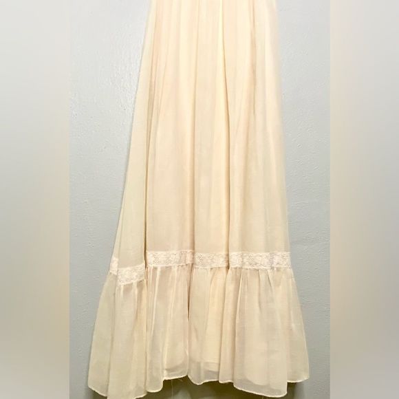 Candi Jones Prairie Pinafore Cotton Crochet Lace Ruffled  Sleeveless Maxi dress - Picture 2 of 15